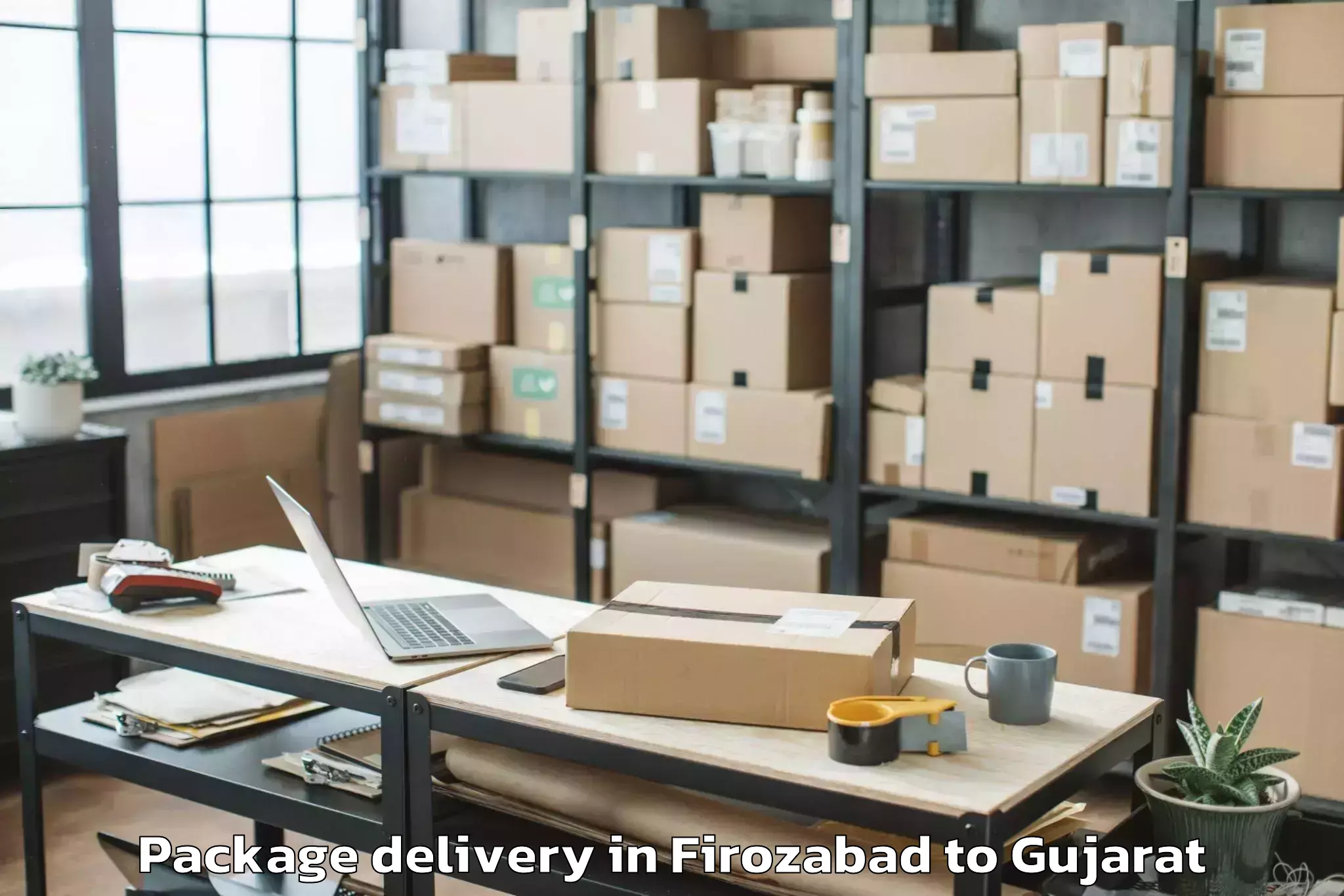 Reliable Firozabad to Lavad Package Delivery